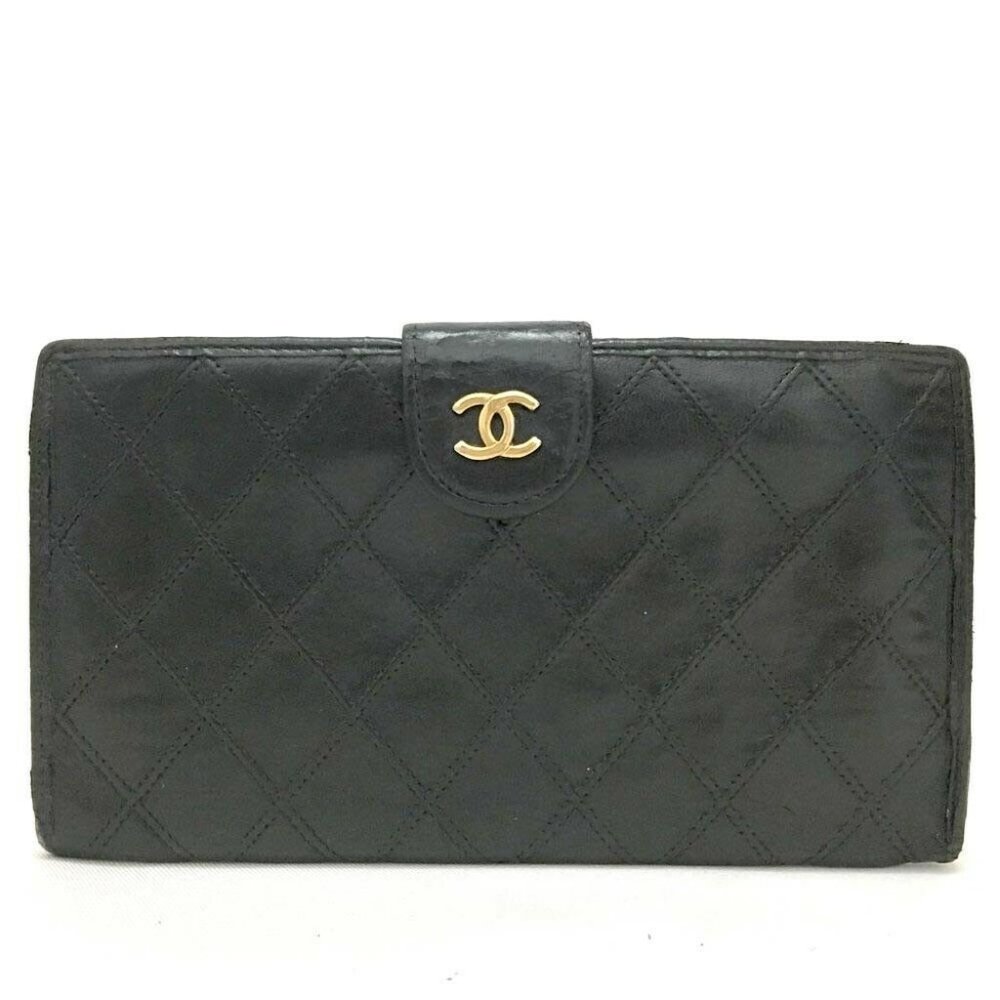 Auth Chanel Bicolore Quilted Matelasse #7283X17